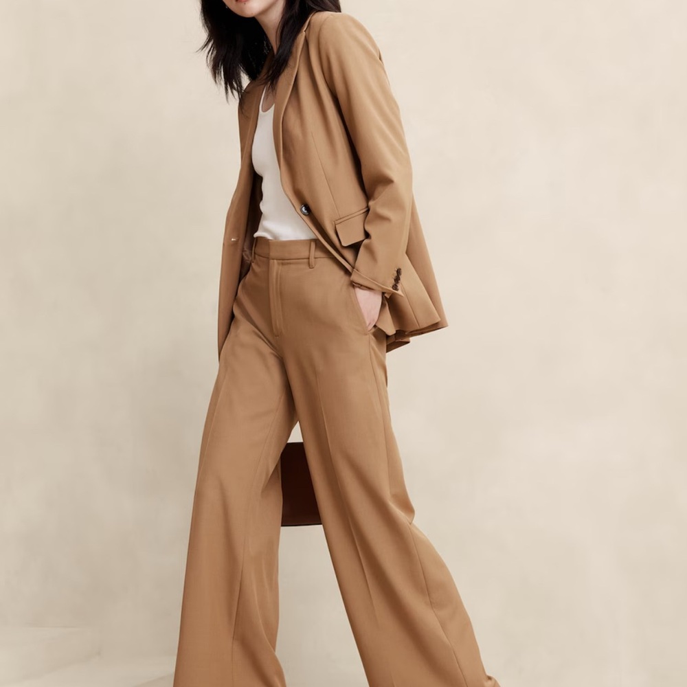 Banana Republic Tan Wide Leg Jumpsuit